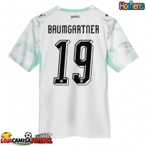 Camisa de Futebol Áustria Christoph Baumgartner #19 Equipamento Secundário Mundo 2026 Manga Curta